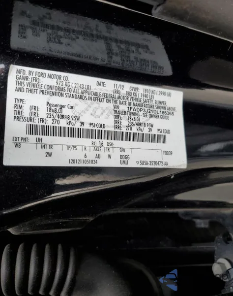 2013 Ford Focus Titanium from USA, damaged, VIN 1FADP3J21DL186365